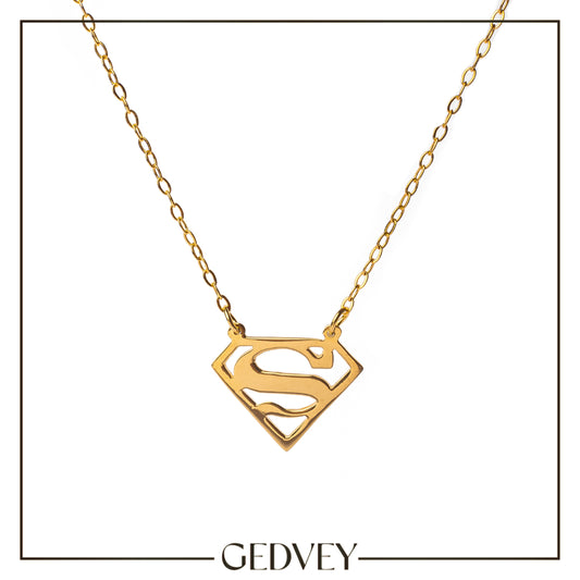 Super Woman Sign Necklace 925 Sterling Silver